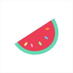 watermelon color vector illustration flat style
