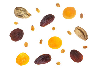 white background figs, apricots, grapes, fruit,