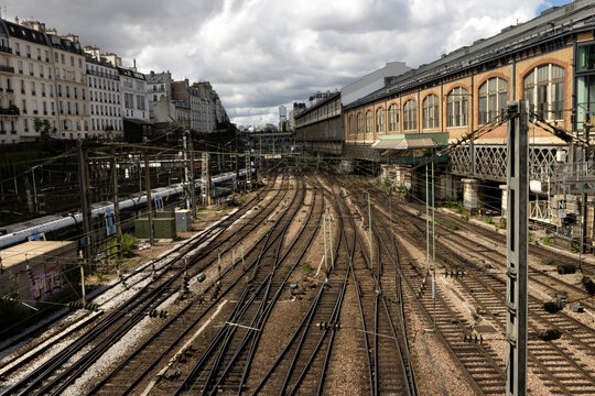 Railway station 'Gare du Nord' in Paris, France.