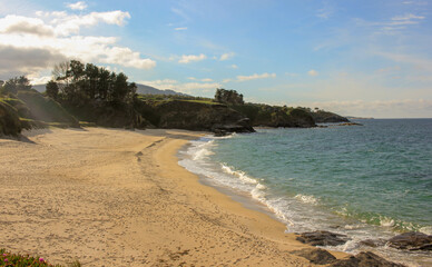 Fototapeta na wymiar view of the beach in Galicia, Spain