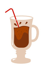 Hot chocolate cup. Vector illustration