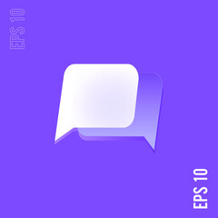 Naklejka premium Message icon, flat notification design