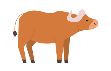 Bull African animal. Vector illustration