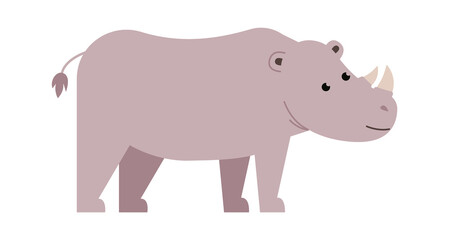 Rhinoceros African animal. Vector illustration