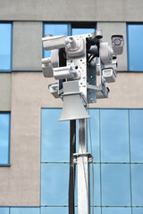 Kamery systemu ochrony na maszcie