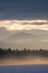 Ferlacher Horn Berg mit Wolken Kärnten