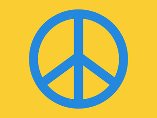 Sign and icon of peace and love, peace symbol of hippie and pacifist. Isolated design and world illustration. Vector