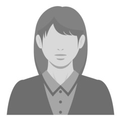 表情なしの人物 白黒のカットイラスト素材 / 大人の女性