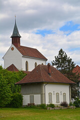 Fototapeta premium Die Kirche von Uerkheim im Bezirk Zofingen, Kanton Aargau