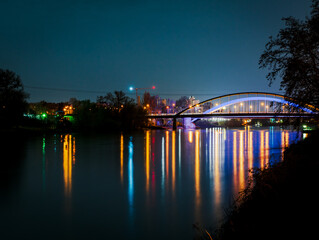 Reflection on the Elbe River from Bridge