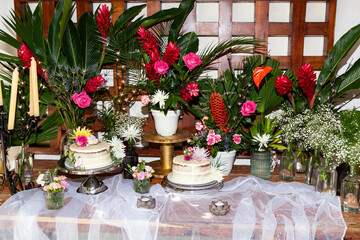 Obraz na płótnie Canvas Tasty Decorated Cake For Social Event Reception; Birthday, Wedding Or Party