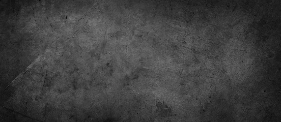 Foto op Canvas Zwarte getextureerde donkere betonnen achtergrond © Stillfx
