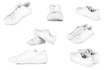shoe white isolated on white background
