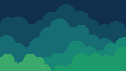 Sky and Clouds, Beautiful Background. Stylish design with a flat, cartoon poster, flyers, postcards, web banners. holiday mood, airy atmosphere. Isolated Object. Design Material. Vector illustration.