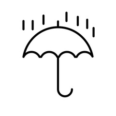 Deszcz ikona, parasol