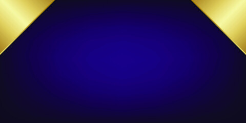 Blue and gold geometric background. Vector illustration.