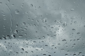 Rain drops on window