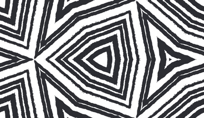 Geometric seamless pattern. Black symmetrical