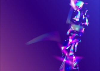 Fototapeta na wymiar Iridescent Confetti. Blur Colorful Wallpaper. Transparent Glitter. Glitter Art. Metal Burst. Light Texture. Fiesta Foil. Purple Laser Background. Pink Iridescent Confetti