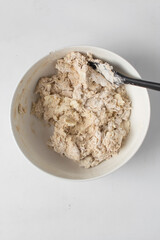 Loosely folded pastry dough,  pastry dough, low hydration  dough, rough puff pastry dough