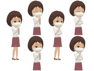 [Fun A] African American Woman shirts bob haircut oblique angle