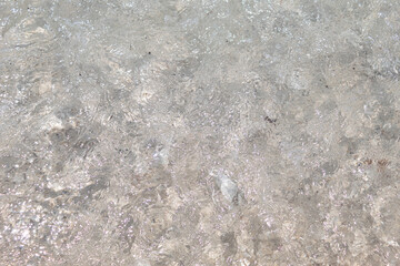 View of the transparent water in the shallow part of the sea. Wallpaper