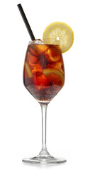 glass of rum cola spritz cocktail