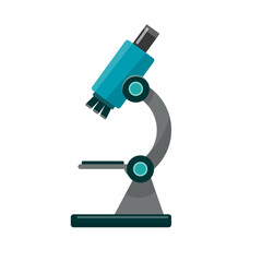 Microscope vector illustration in flat style isolated on white background