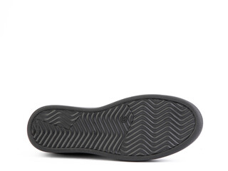 Sole for shoes, bottom view. Shoe sole close-up isolated on white background. place for text. Element of boots. Concept of production of shoe.