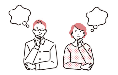 考えるシニア夫婦