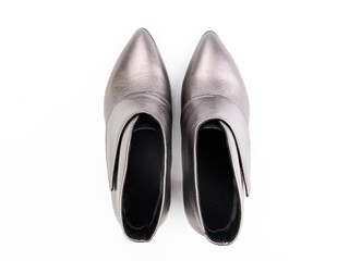 jodhpur boots isolated on white background. Top view. Fashion shoes. Photoshoot for shoe shop concept.