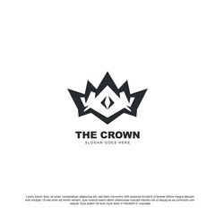 Fototapeta premium Vintage Crown Logo Royal King Queen abstract Logo design vector template.