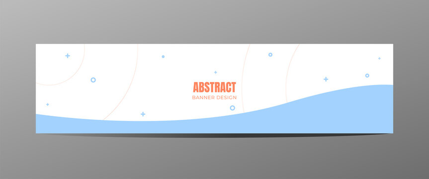 Blue White Abstract Background Banner Template