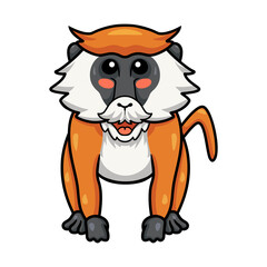 Cute little patas monkey cartoon