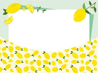 フレッシュなレモンのデコレーションフレーム