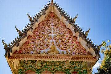Naklejka premium A beautiful panoramic view of Vang Vieng, Laos.