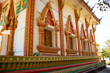 Obraz premium A beautiful panoramic view of Vang Vieng, Laos.