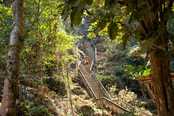 A beautiful panoramic view of Vang Vieng in Laos.