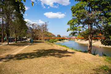 A beautiful panoramic view of Vang Vieng in Laos.
