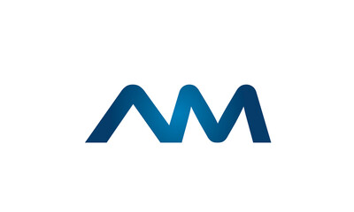 AM linked letters logo icon