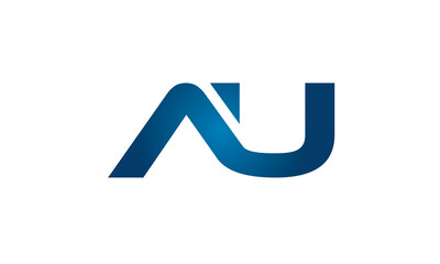 AU linked letters logo icon