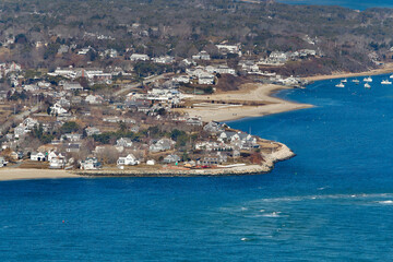 Fototapeta premium Chatham, Cape Cod Shore Rd. Aerial