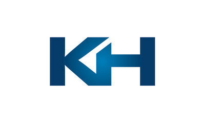 KH linked letters logo icon