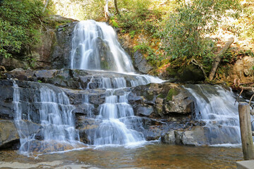 Fototapeta na wymiar Laurel Falls - Great Smoky Mountains National Park, Tennessee