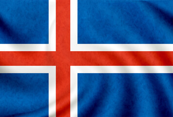 アイスランド　 国　旗　アイコン