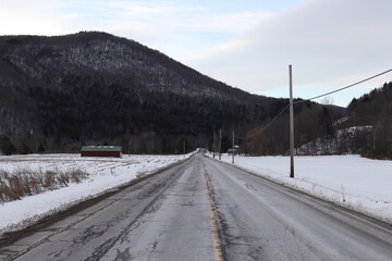 snowy winter road