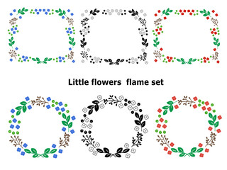 小花のフレームセット