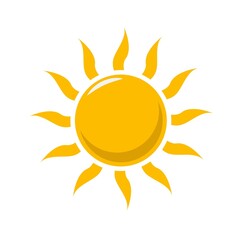 round sun shinning with light vector design