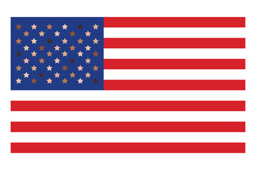 Diversity USA flag vector illustration.