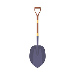 Shovel Flat Illustration. Clean Icon Design Element on Isolated White Background